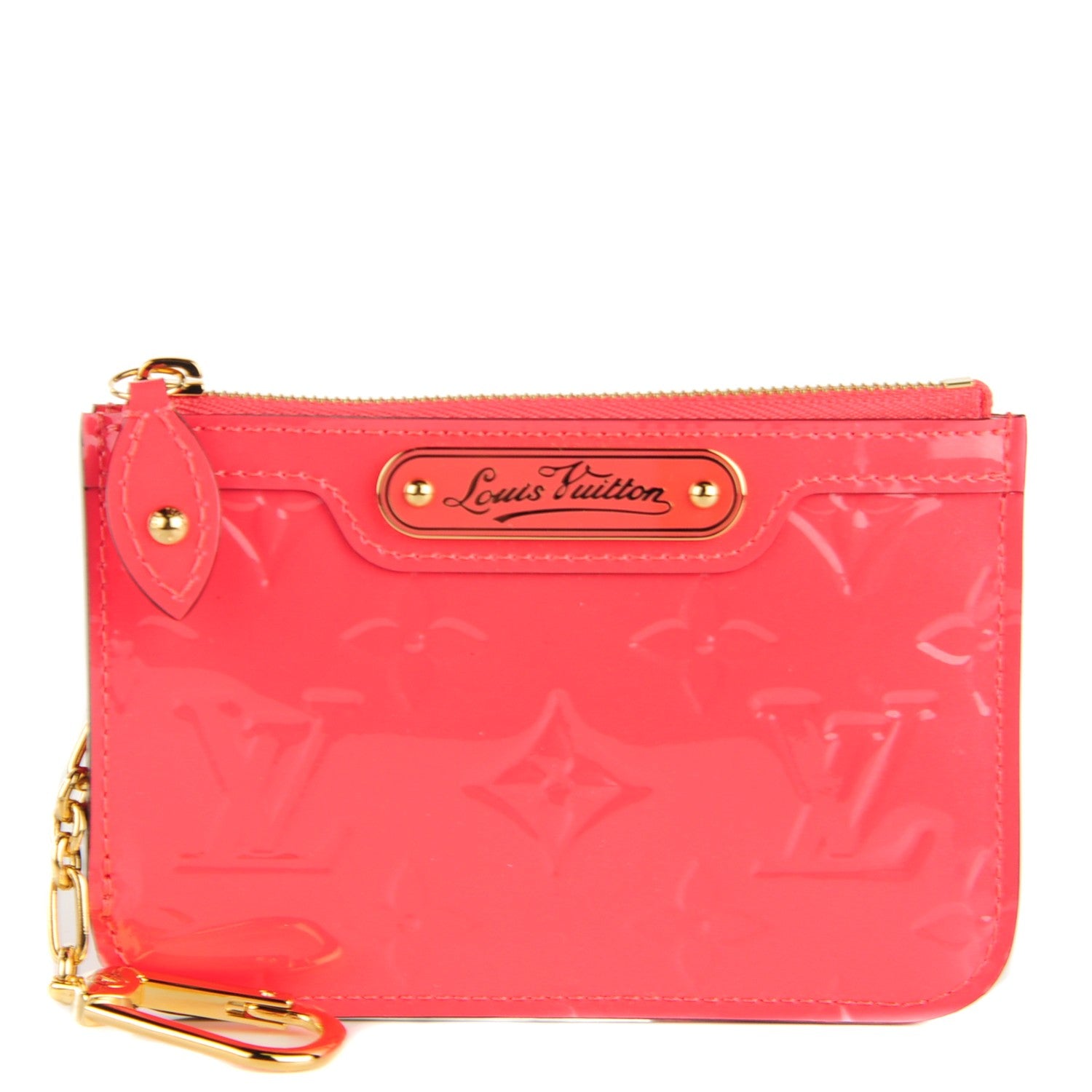 Louis Vuitton Vernis Key Pouch Rose Litchi 1 of 6