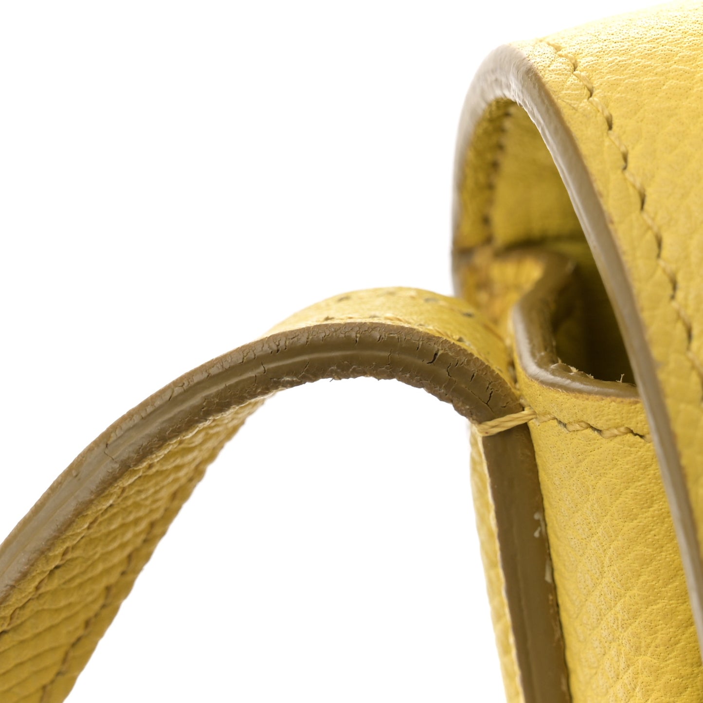 Grained Calfskin Small Trotteur Yellow