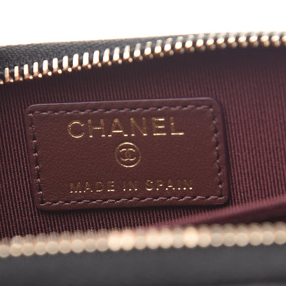 Chanel Caviar Chevron Quilted Zip Coin Purse Black 6 of 8
