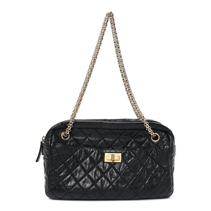 Chanel Aged Calfskin Quilted Medium Reissue Camera Case Black 1 of 10