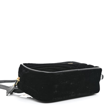 Saint Laurent Velour Matelasse Monogram Lou Belt Bag Black 4 of 10