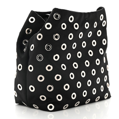 Prada Tessuto Nylon Grommets Clutch Black 3 of 7
