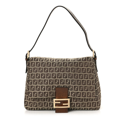 Fendi Zucchino Vitello Mama Baguette Mogano Panna Bruciato 1 of 9