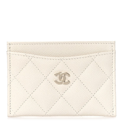 Chanel Caviar Quilted Card Holder White 1 of 11