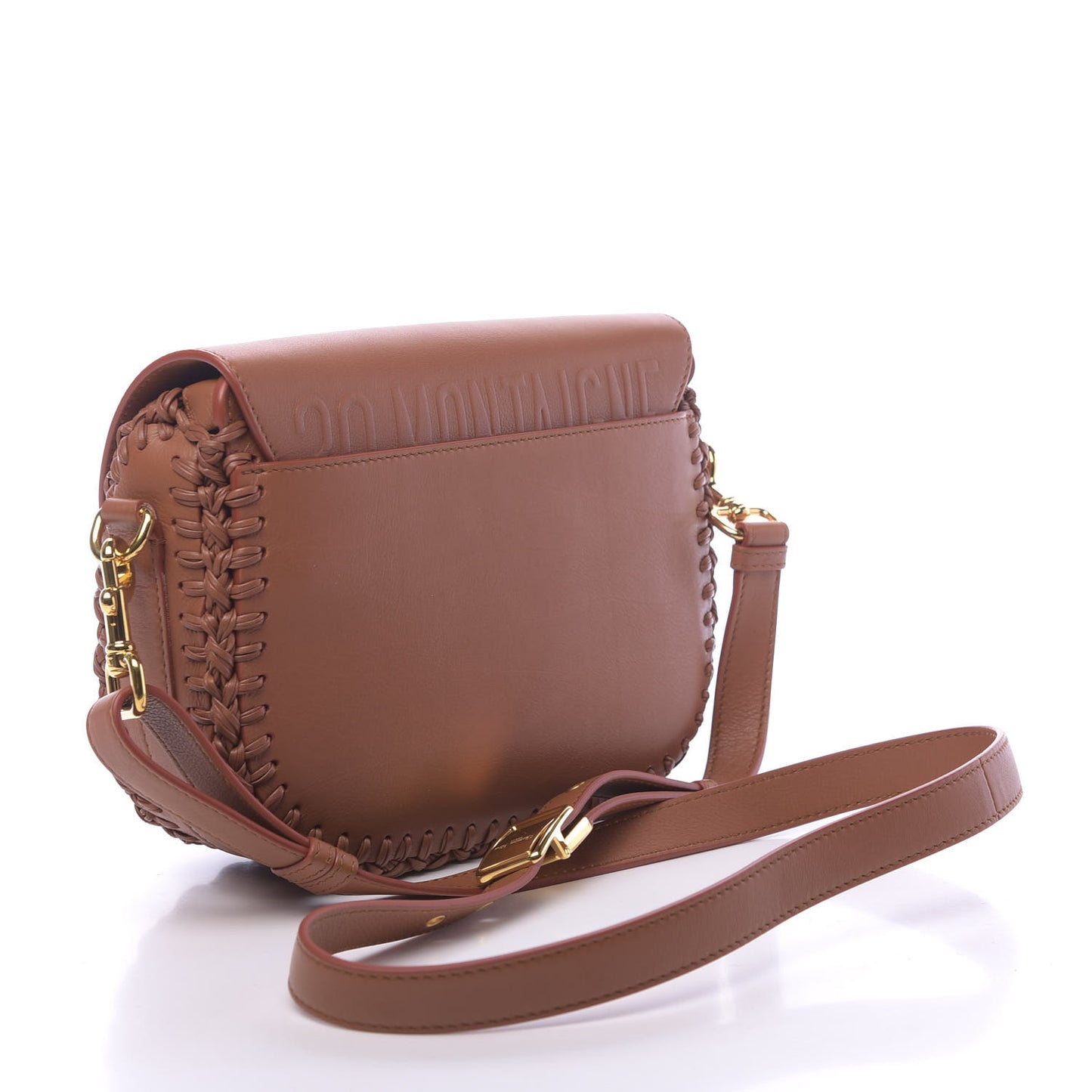 Grained Calfskin Medium Whipstitched Bobby Bag Dark Tan