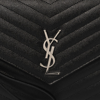 Saint Laurent Grain De Poudre Matelasse Chevron Monogram Envelope Clutch Black 8 of 10