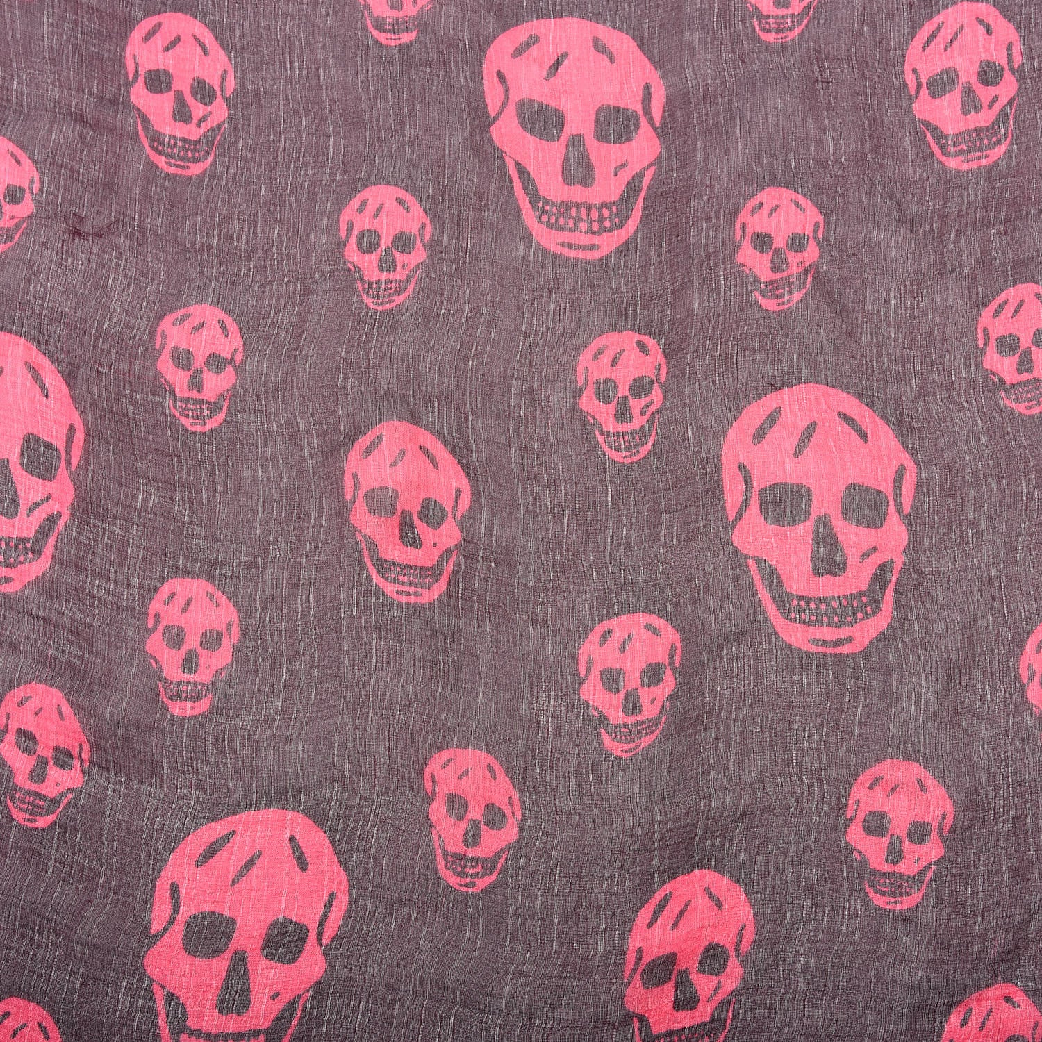Alexander McQueen Silk Chiffon Skull Scarf Bordeaux 2 of 6