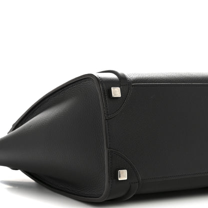 Celine Drummed Calfskin Micro Luggage Black 9 of 13