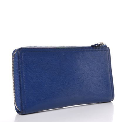 Givenchy Sugar Goatskin Pandora Half Zip Long Wallet Medium Blue 3 of 10