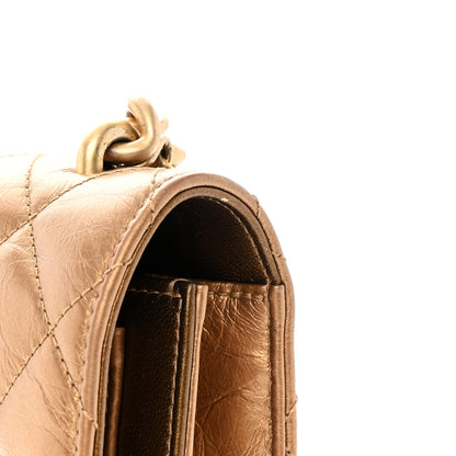 Chanel Metallic Calfskin Caviar Quilted Mini Chain Handle Flap Gold 14 of 14