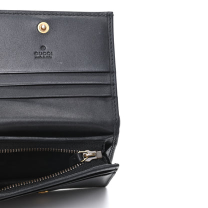 Gucci Calfskin Queen Margaret Card Case Wallet Black Mystic White 5 of 9