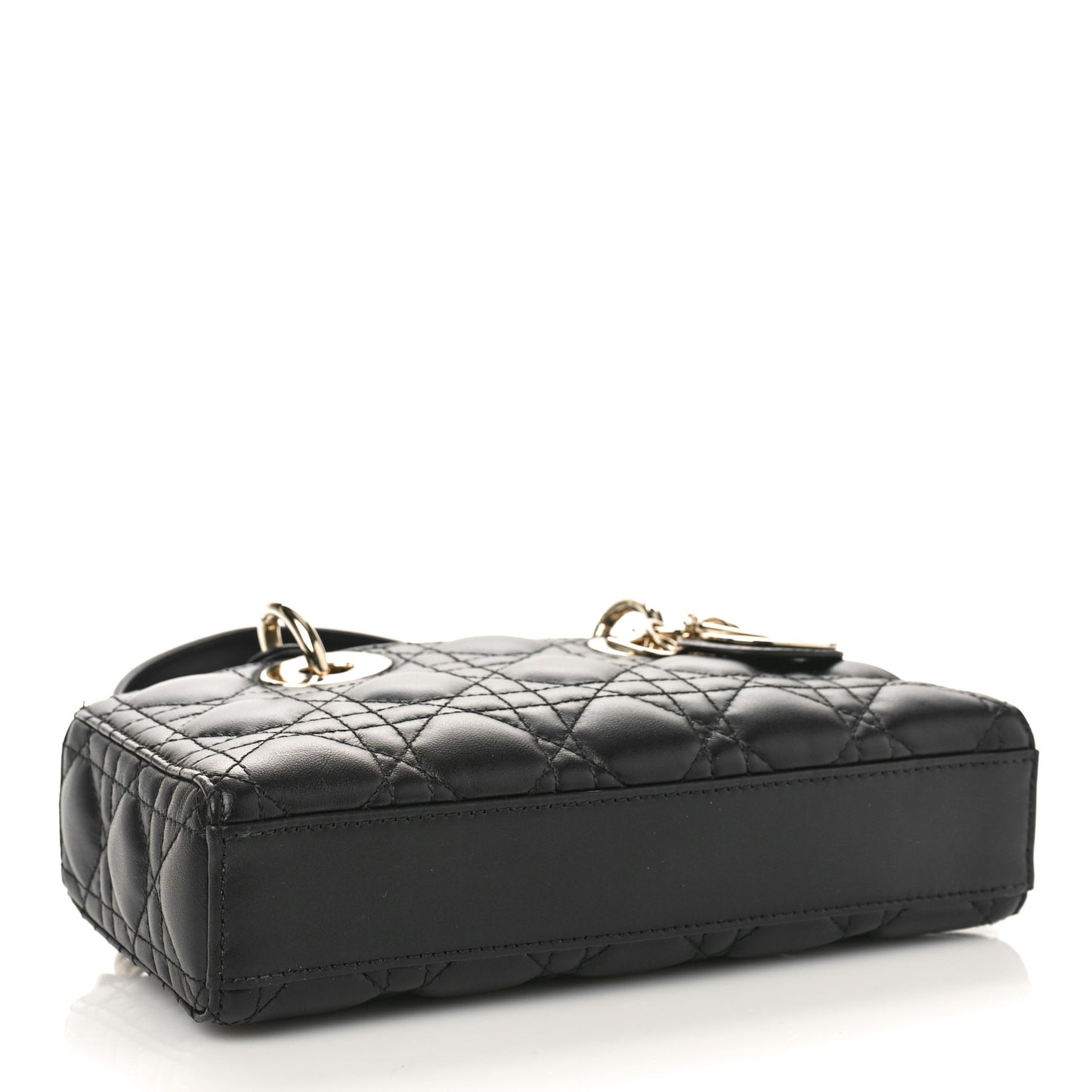Lambskin Cannage Small Lady D-Joy Black