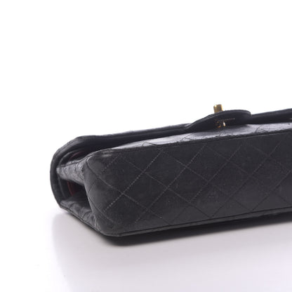 Chanel Lambskin Quilted Medium Double Flap Black 16 of 17