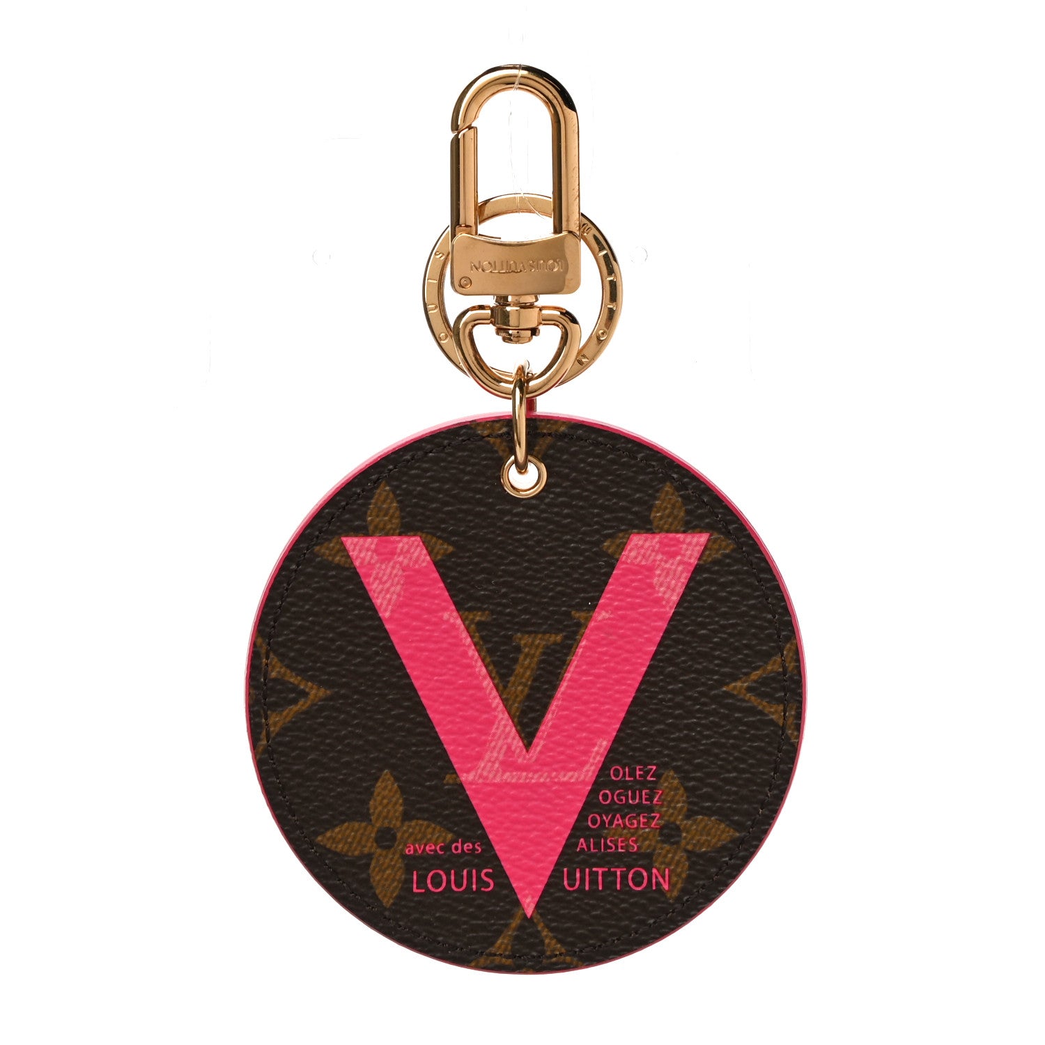 Louis Vuitton Monogram Illustre V Bag Charm Key Ring Grenade 1 of 6