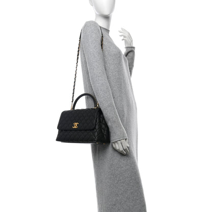 Chanel Caviar Quilted Small Coco Chain Handle Flap Black 2 of 11