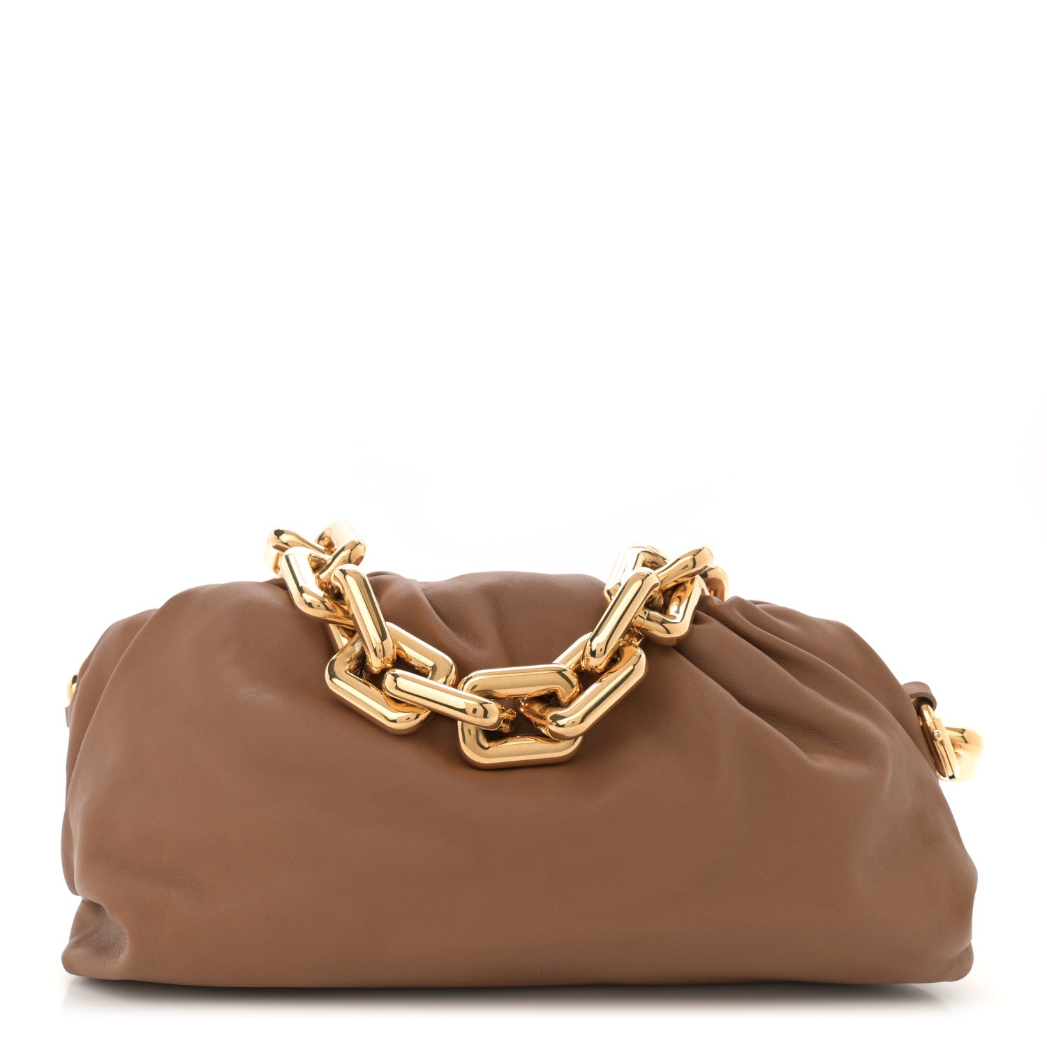 Bottega Veneta Calfskin The Pouch Chain Teak 1 of 11