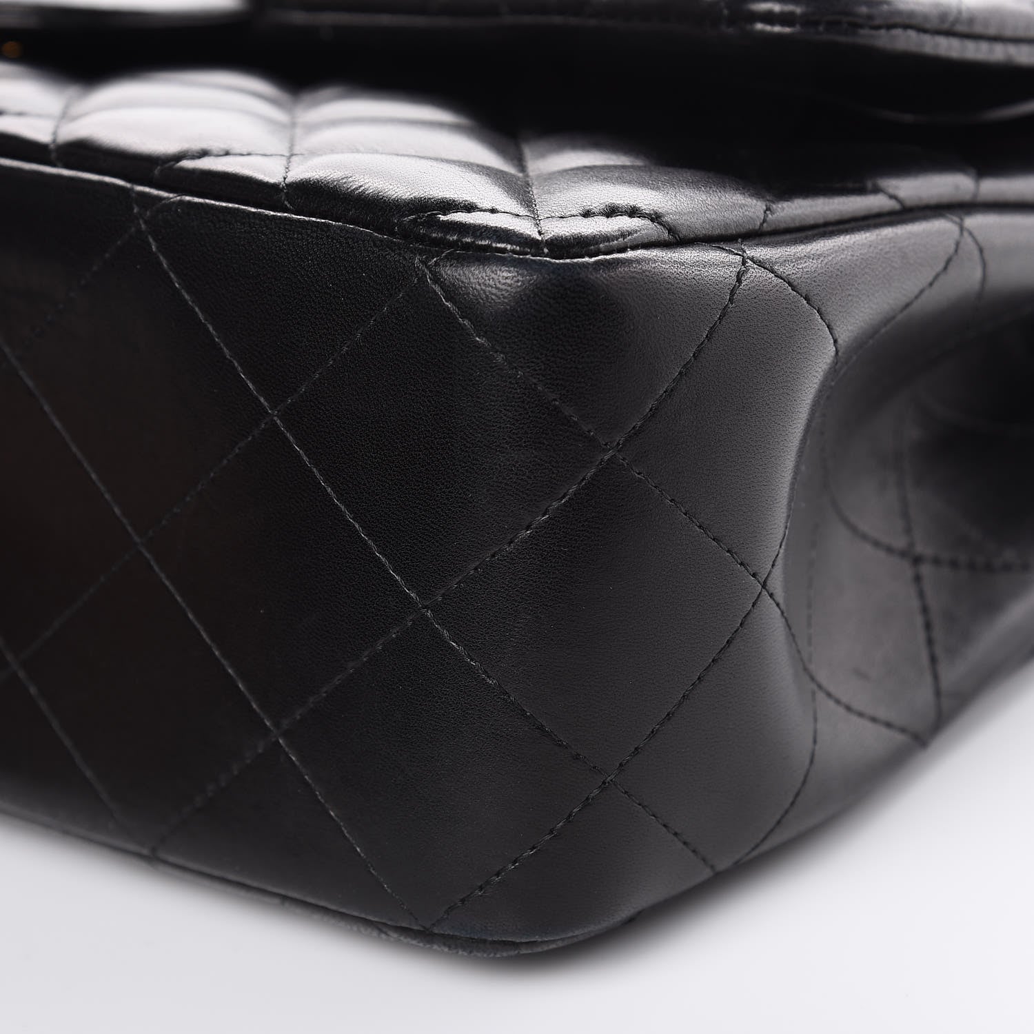 Chanel Lambskin Quilted Jumbo Double Flap Black 9 of 16