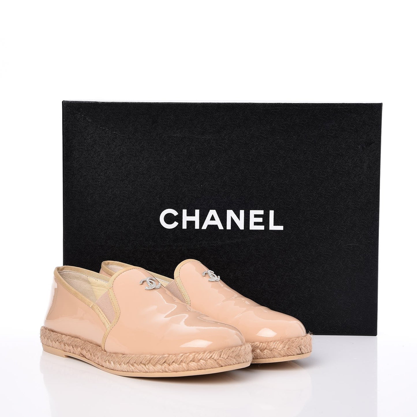 Patent CC Loafers Espadrille 35 Beige