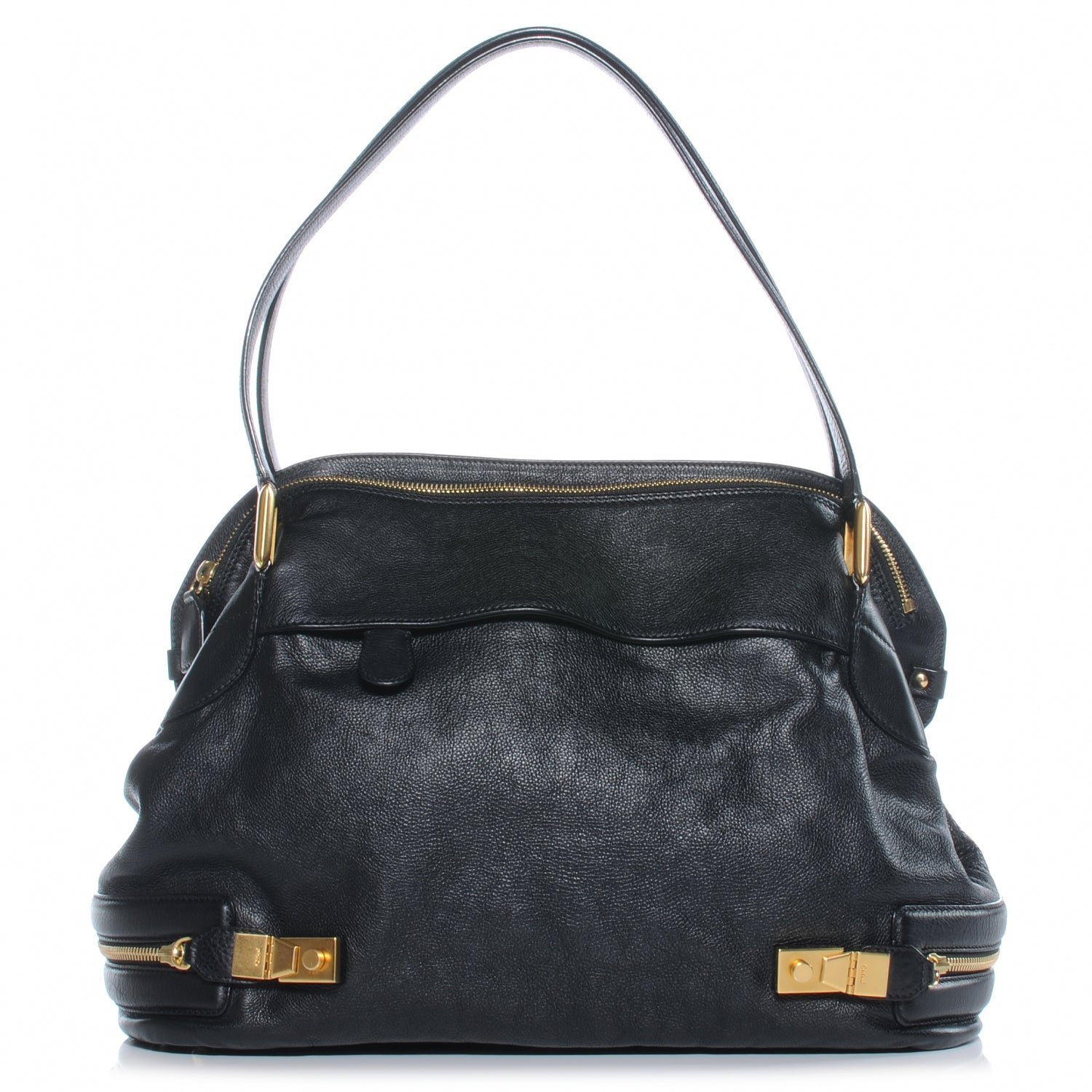 Chloe Leather Cary Shoulder Bag Black 1 of 9