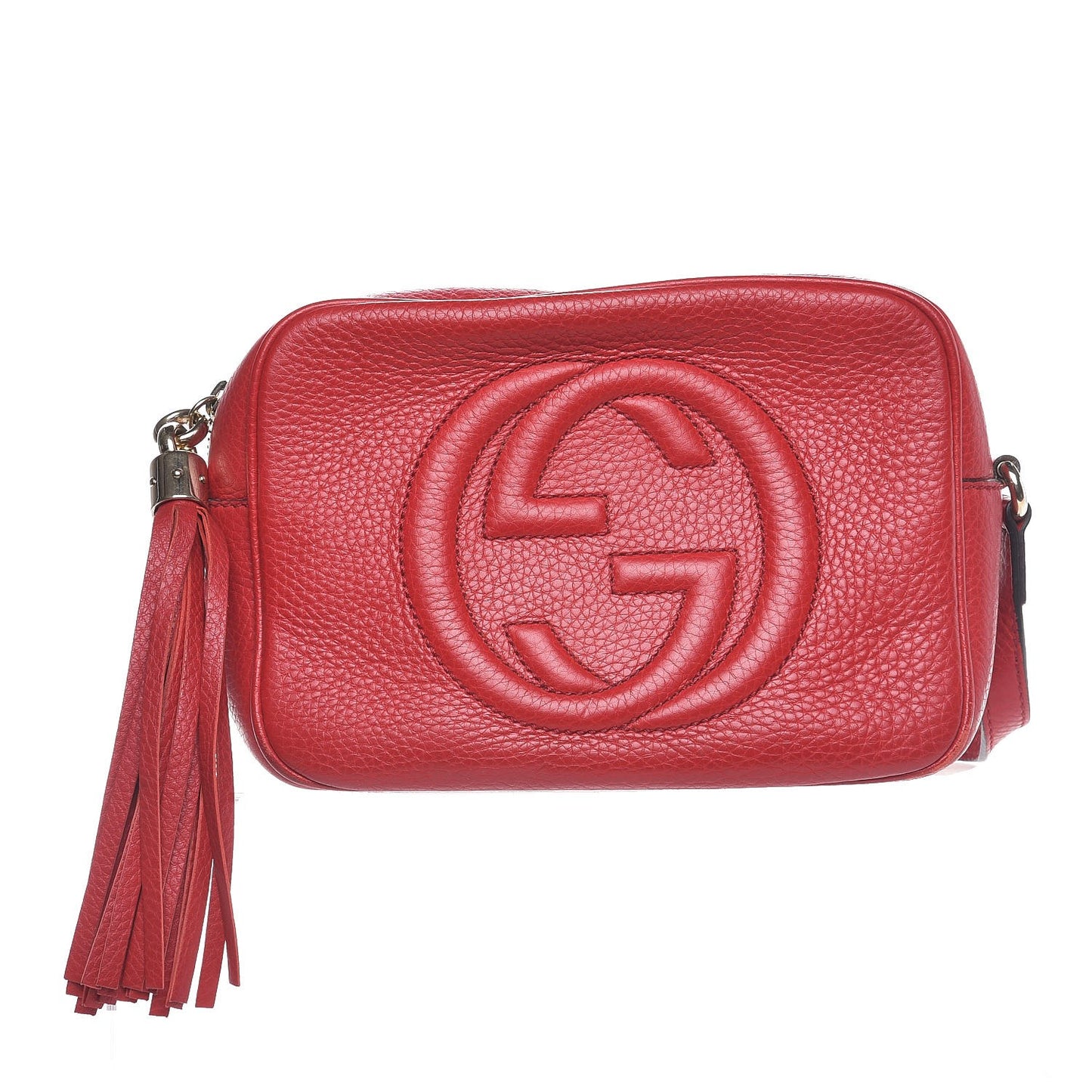 Pebbled Calfskin Small Soho Disco Bag Tabasco Red