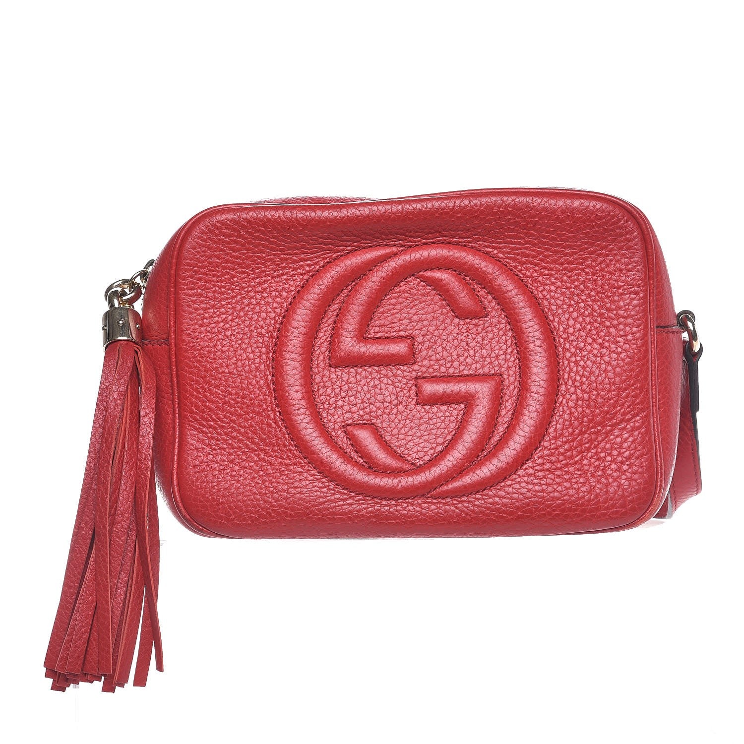 Gucci Pebbled Calfskin Small Soho Disco Bag Tabasco Red 1 of 11