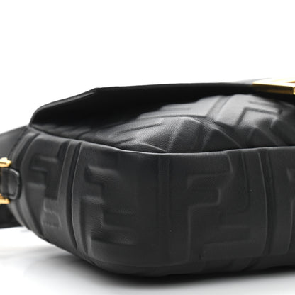 Fendi Nappa FF 1974 Embossed Baguette Black 9 of 10