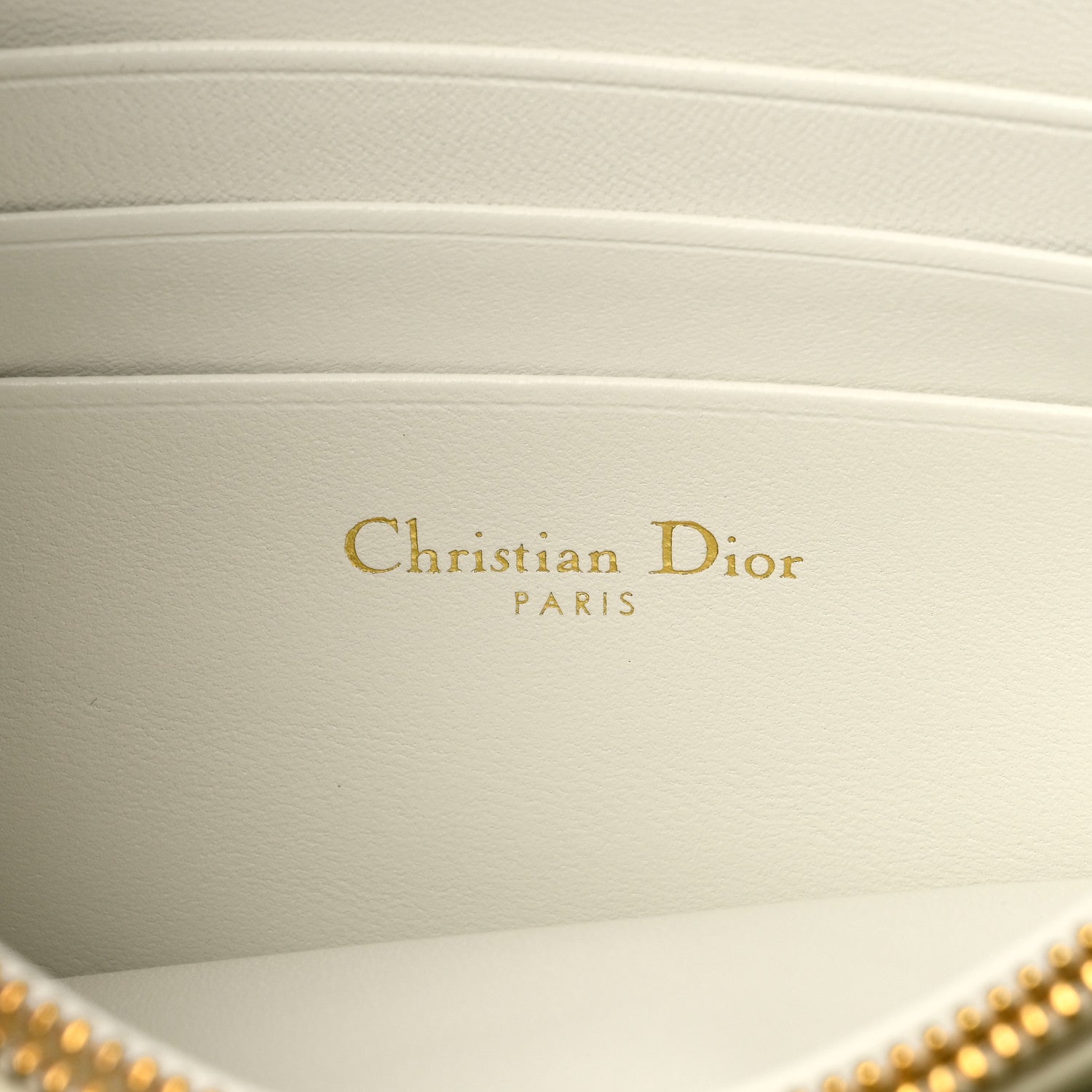 Christian Dior Calfskin Star Motif Macrocannage Mini Caro Bag Latte 5 of 9