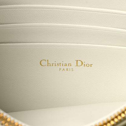 Christian Dior Calfskin Star Motif Macrocannage Mini Caro Bag Latte 5 of 9
