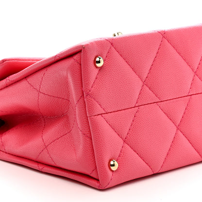 Chanel Caviar Quilted Mini Retro Twist Top Handle Flap Pink 9 of 12