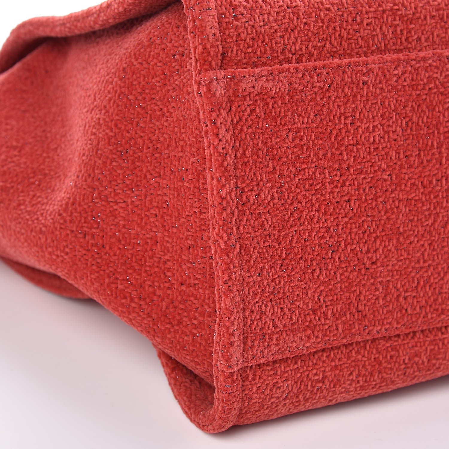 Chanel Lurex Boucle Large Deauville Tote Red 8 of 10