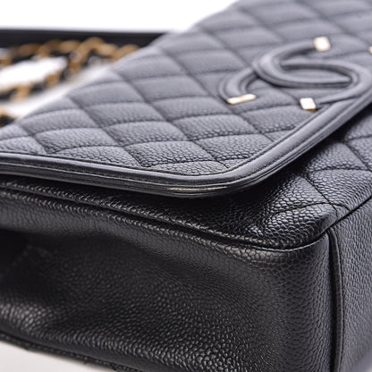 Chanel Caviar Quilted Medium CC Filigree Flap Black 11 of 15