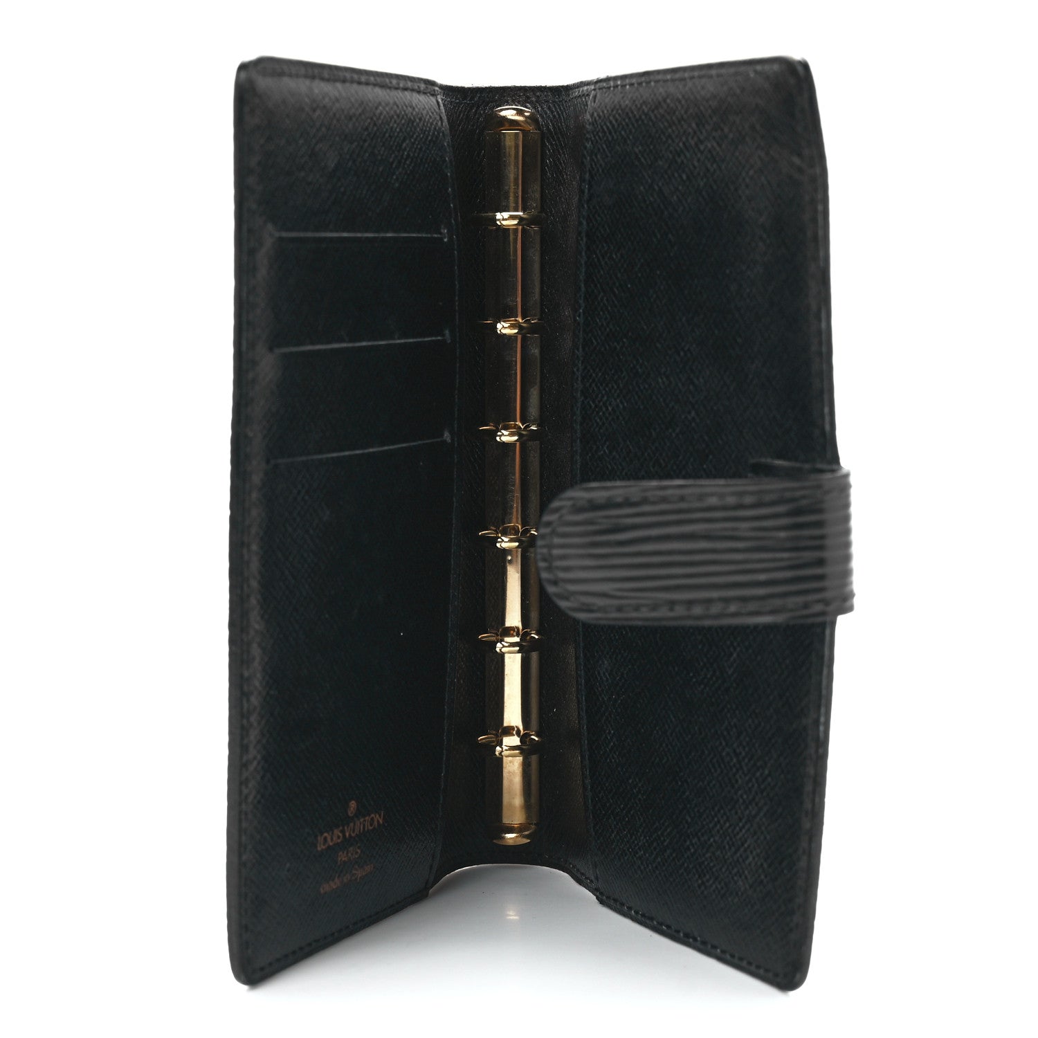 Louis Vuitton Epi Small Ring Agenda Cover Black 5 of 12