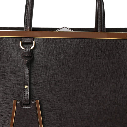 Fendi Vitello Elite Flamingo Regular 2Jours Tote Moro Marrone Nocciola 8 of 10