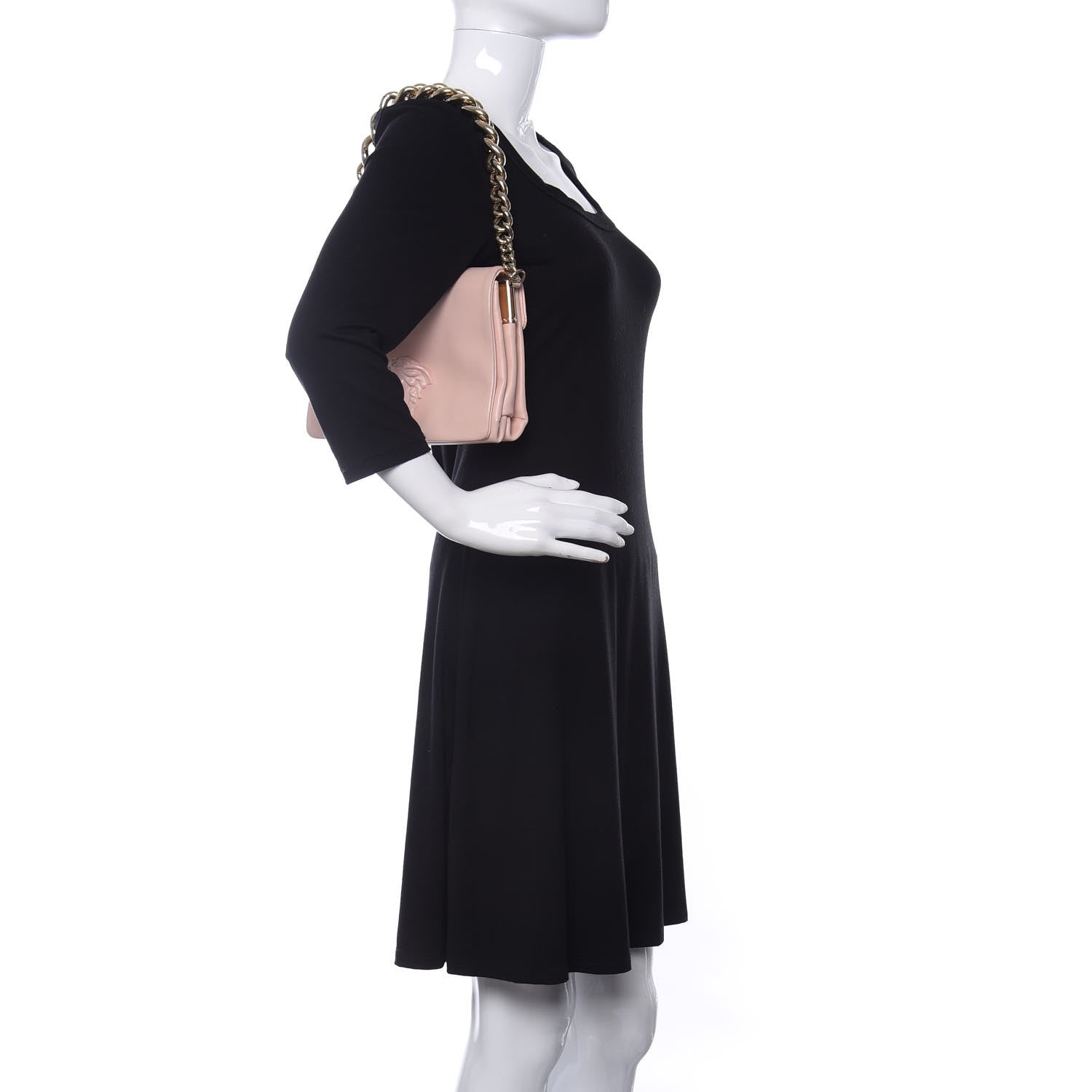 Versace Nappa Palazzo Sultan Shoulder Bag Light Pink 2 of 12