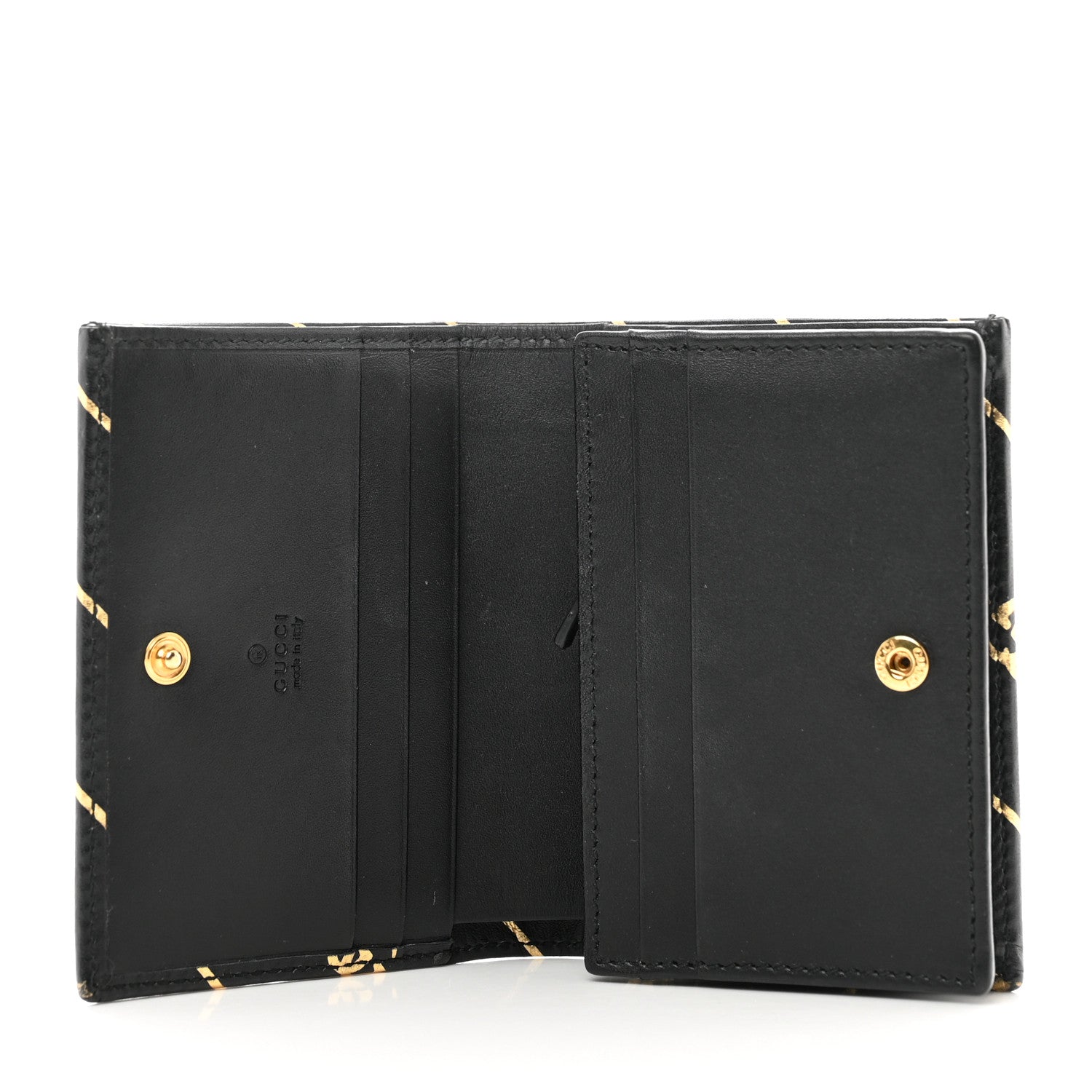 Gucci Calfskin Diagonal GG Card Case Black 5 of 11