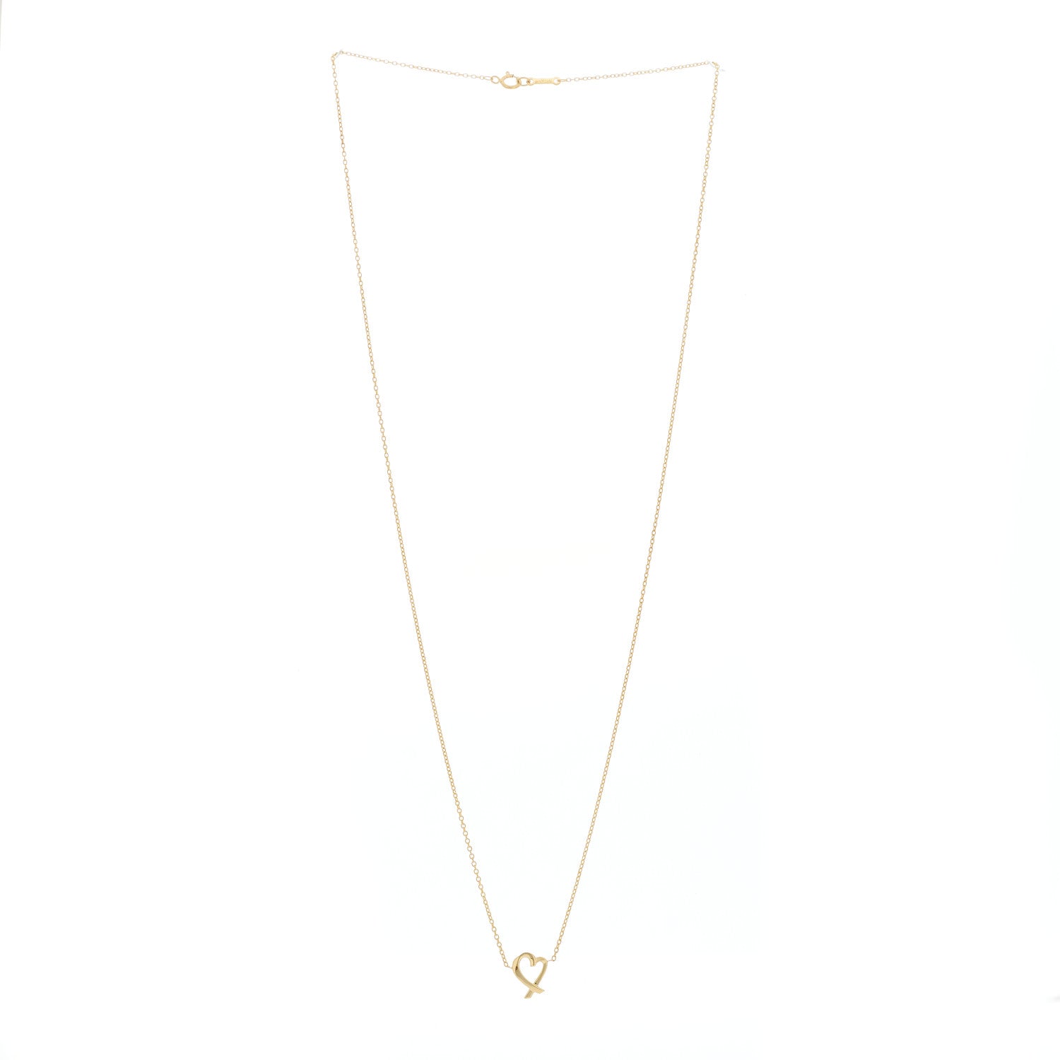 Tiffany 18K Yellow Gold Mini Paloma Picasso Loving Heart Pendant Necklace 3 of 11