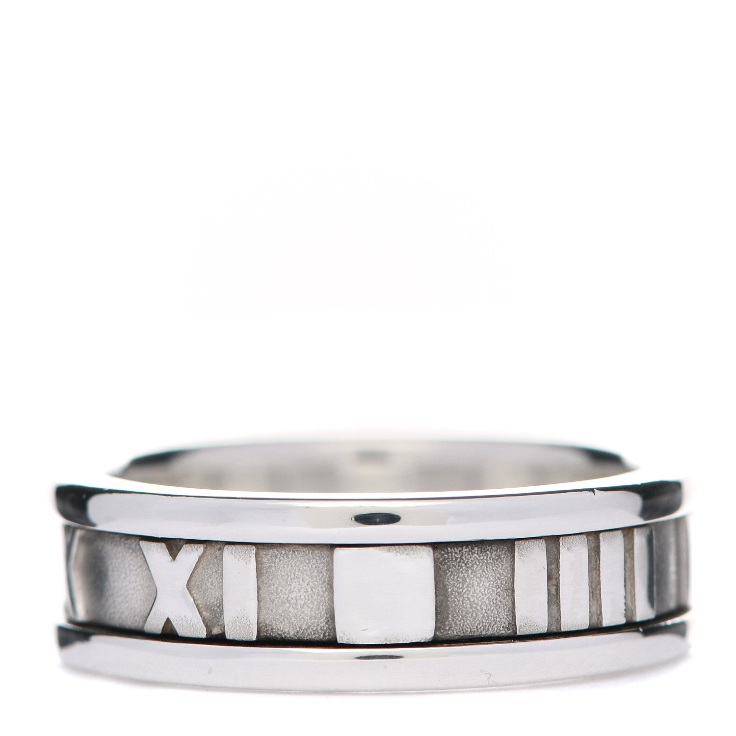 Tiffany Sterling Silver Atlas Ring 54 7 3 of 5
