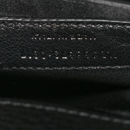 Saint Laurent Grained Calfskin Medium Monogram Sunset Satchel Black 7 of 14