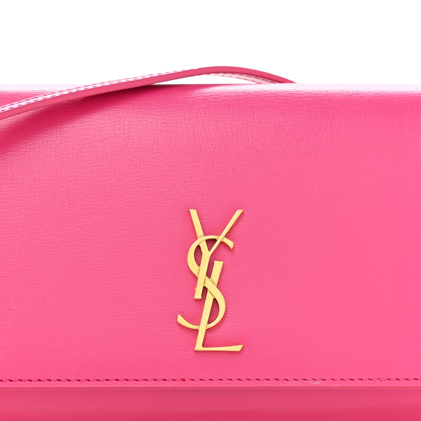 Smooth Calfskin Monogram Phone Holder Crossbody Fuchsia Couture