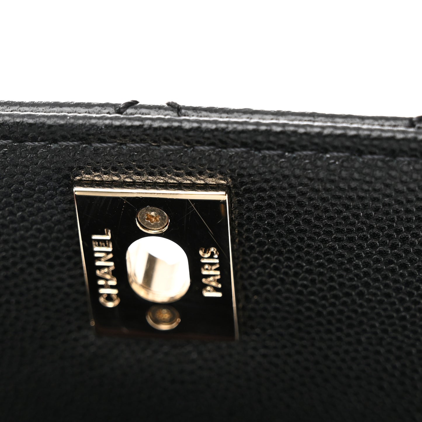 Caviar Quilted Mini Coco Handle Flap Black
