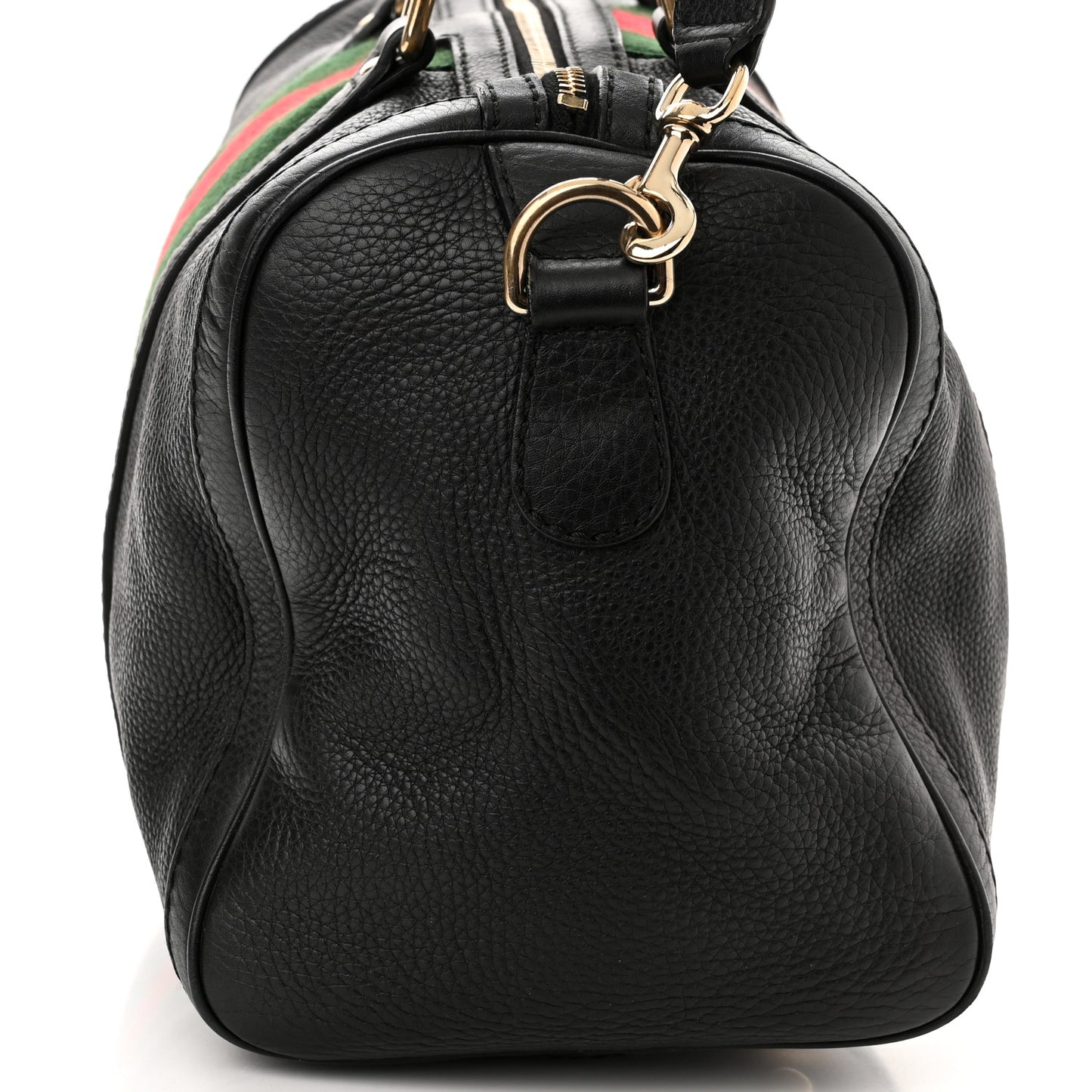 Calfskin Vintage Web Medium Boston Black