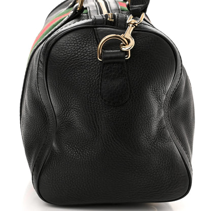 Gucci Calfskin Vintage Web Medium Boston Black 10 of 14