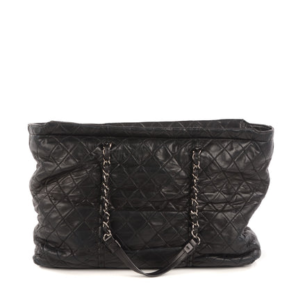 Chanel Lambskin Quilted East West Sharpei Tote Black 1 of 8