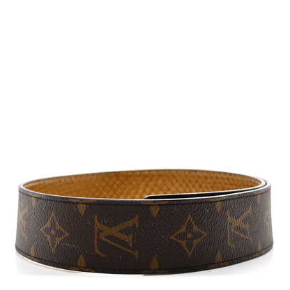 Louis Vuitton Metallic Snakeskin Monogram Bandouliere Shoulder Strap Gold 2 of 4