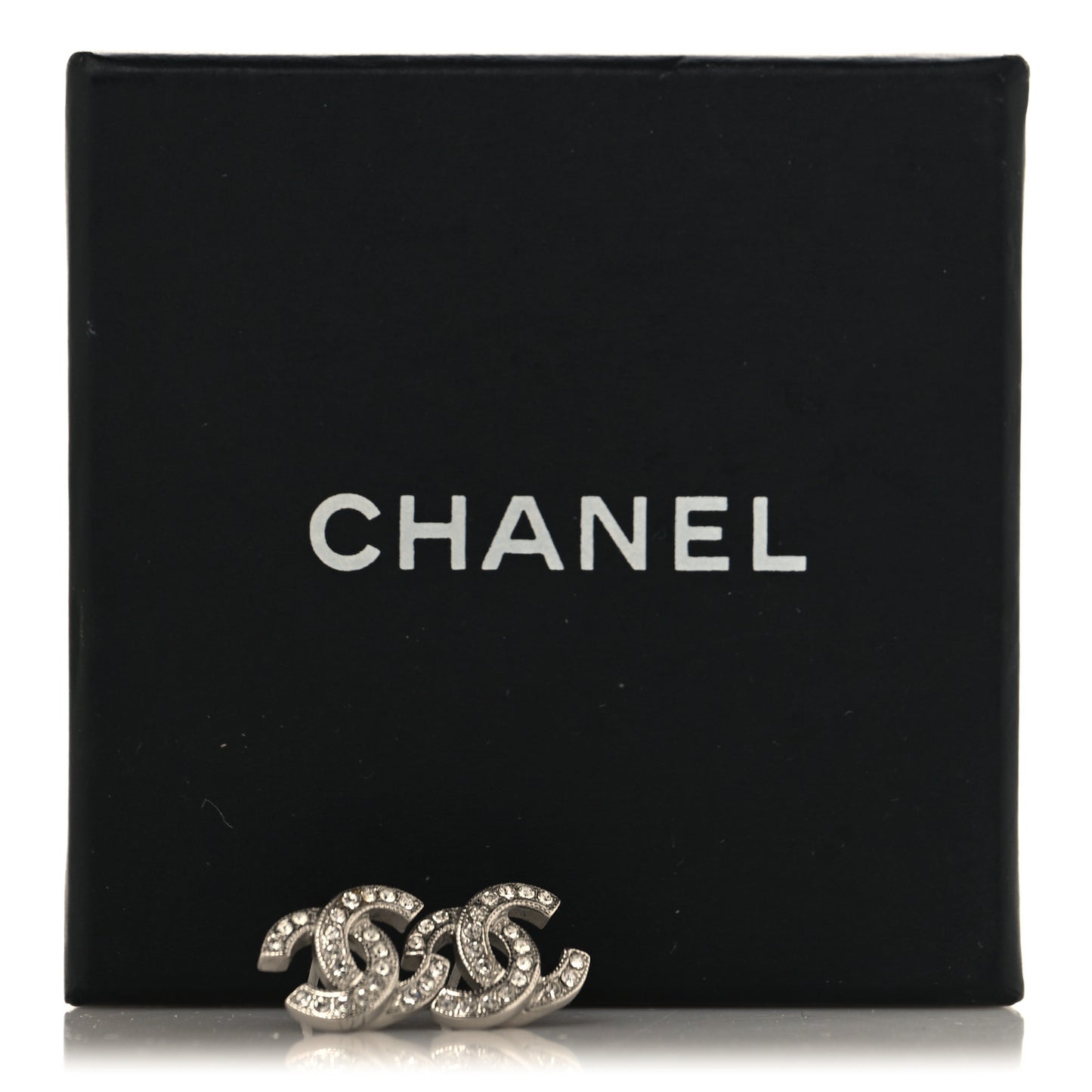Crystal CC Earrings Silver