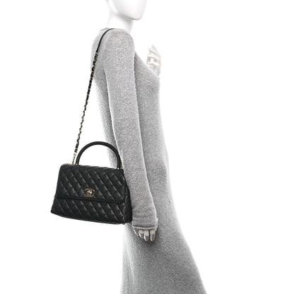 Chanel Caviar Quilted Small Coco Handle Flap Black 2 of 13