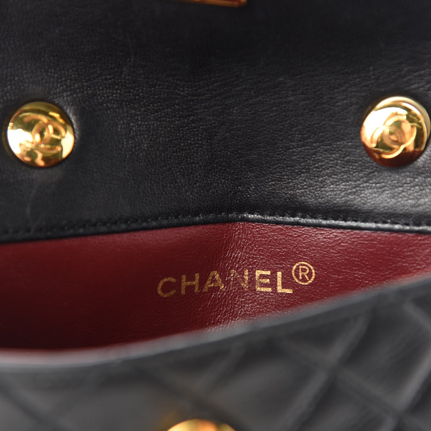 Lambskin Quilted Extra Mini Flap Black