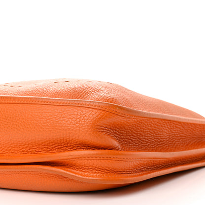 Hermes Taurillon Clemence Evelyne III PM Orange 10 of 16