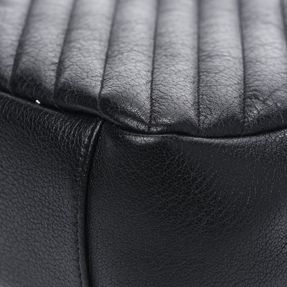 Saint Laurent Sheepskin Matelasse Chevron Monogram Large College Satchel Black 15 of 16
