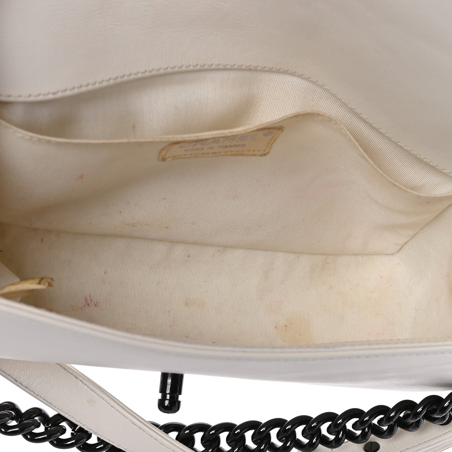 Chanel Calfskin Quilted Medium Boy Flap White 5 of 9